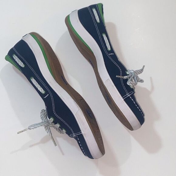 Keds Navy Arch Support Blue and Green Sneakers Gel Flex Women’s Shoes Size 8US - Picture 6 of 15